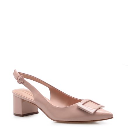 Scarpin Slingback - Verniz Rosa