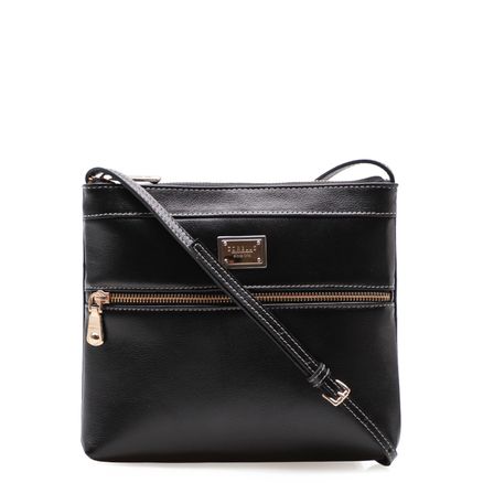 Bolsa Transversal Feminina Capri Couro - Preto