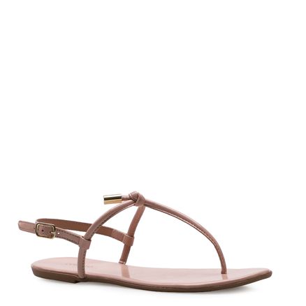 Rasteirinha Knot - Verniz Rosa