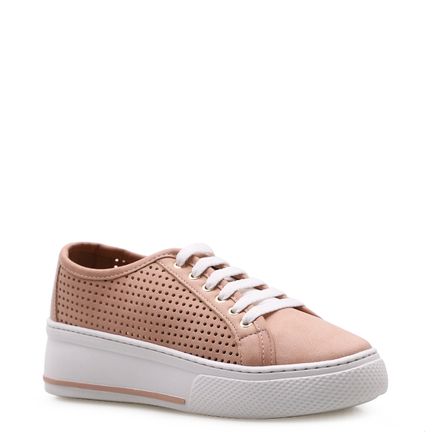 Tênis Feminino Vazado - Nobuck Rosa