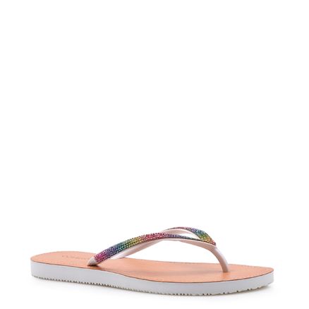 Rasteirinha Rainbow - Branco