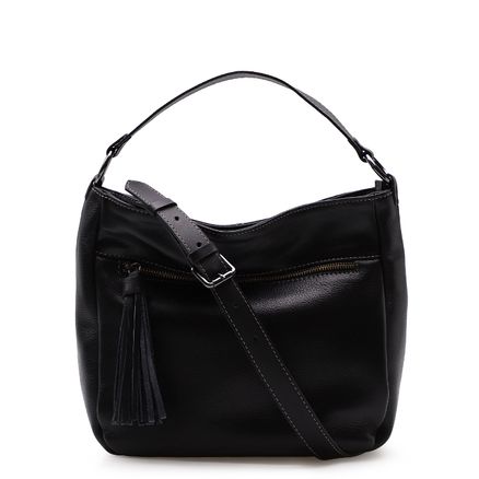 Hobo Clara - Couro Preto