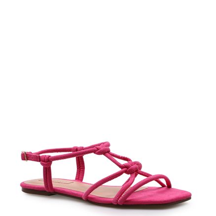Rasteirinha Knotted - Camurça Rosa