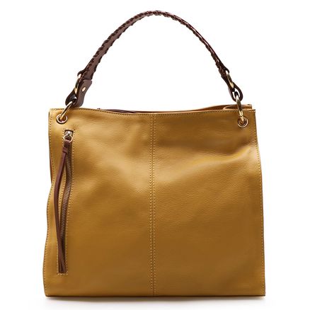 Bolsa De Ombro Cátia - Couro Amarelo