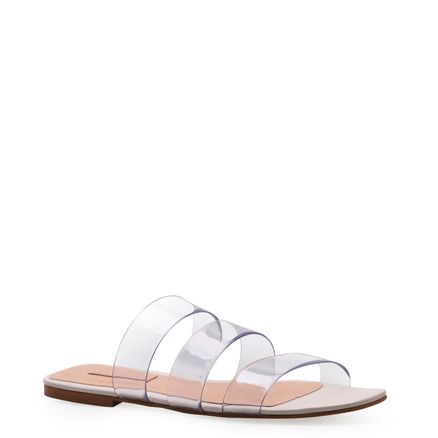 Rasteirinha Vinil - Couro Off White