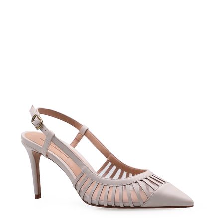 Scarpin Lasercut Pump - Off White