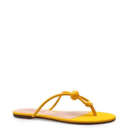 Rasteirinha Esfera - Nobuck Amarelo