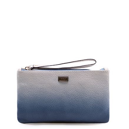 Bolsa Pequena - Couro Degradê Azul