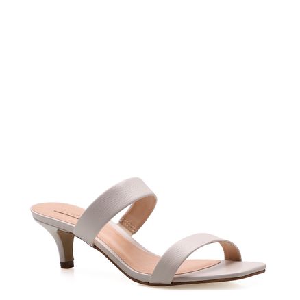 Mule Kitten - Couro Veneto Off White