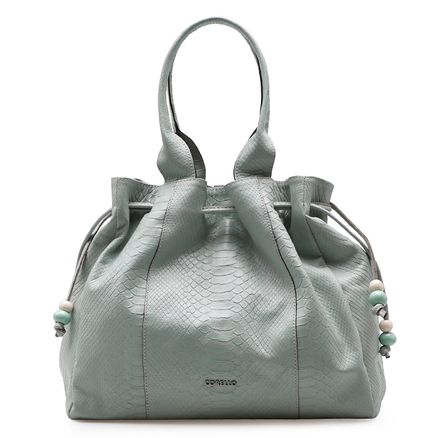 Bolsa Sacola Feminina Luna - Couro Python Verde