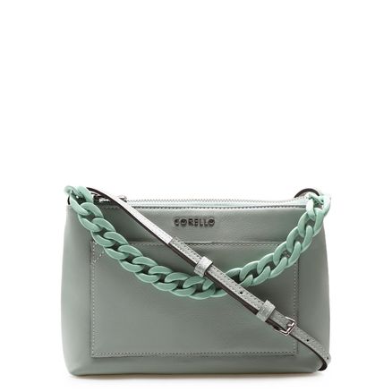 Bolsa Transversal Aquarela - Couro Fly Verde