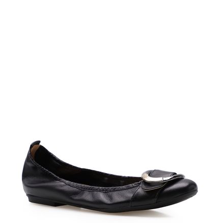 Sapatilha Bailarina - Couro Preto