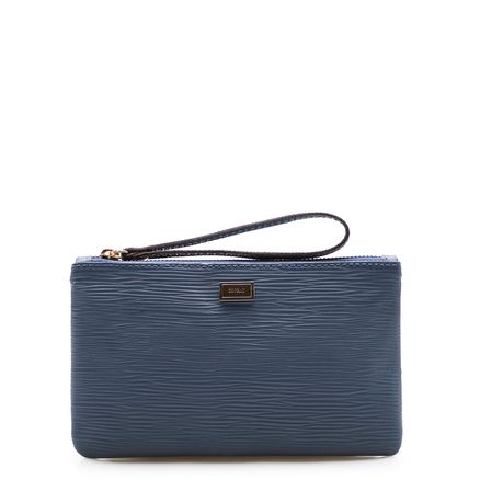 Bolsa Pequena - Couro Raiz Azul