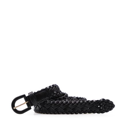 Cinto Feminino Tressê - Couro Atanado Preto