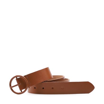 Cinto Feminino Bold Fiv Redonda Couro - Atanado Marrom
