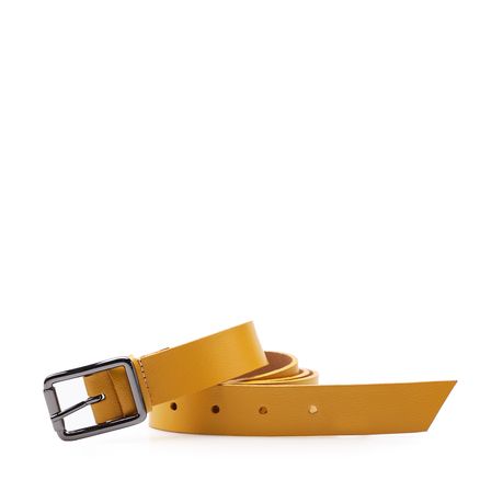 Cinto Feminino - Couro Fly Amarelo