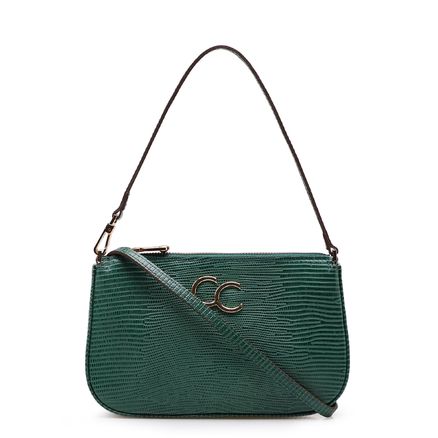 Bolsa Transversal Feminina Couro - Mini Lezard Verde