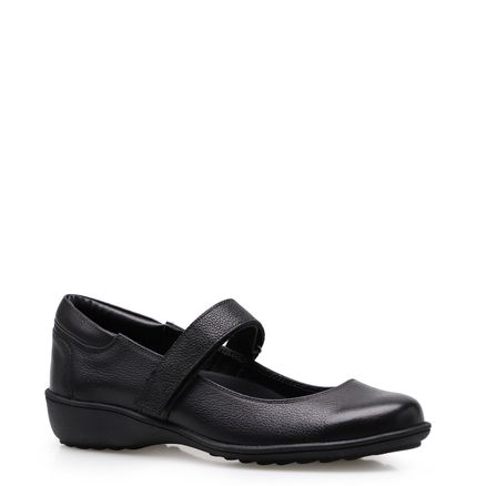 Sapatilha Ballerine Comfort - Couro Fly Preto