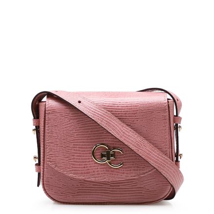 Bolsa Transversal Feminina Millena - Couro Mini Lezard Rosa