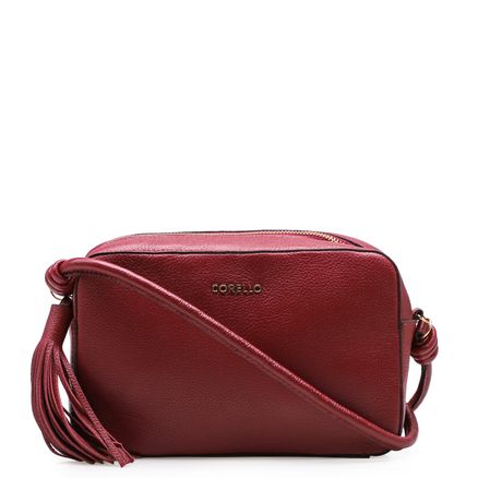 Bolsa Transversal Feminina Noah - Couro Floater Vermelho