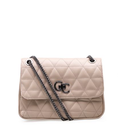 Bolsa Transversal - Couro Fly Bege