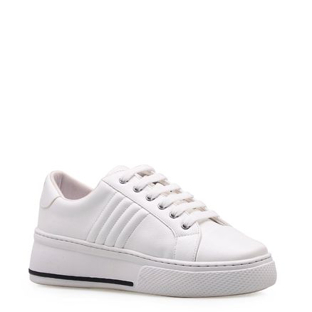 Tênis Feminino Stripes Matelassê - Branco