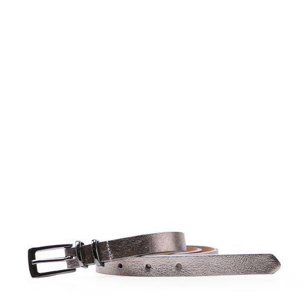 Cinto Feminino - Couro Cristal Prata