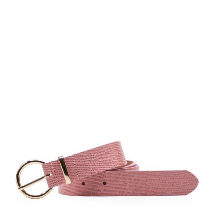 Cinto Feminino - Couro Lezard Rosa