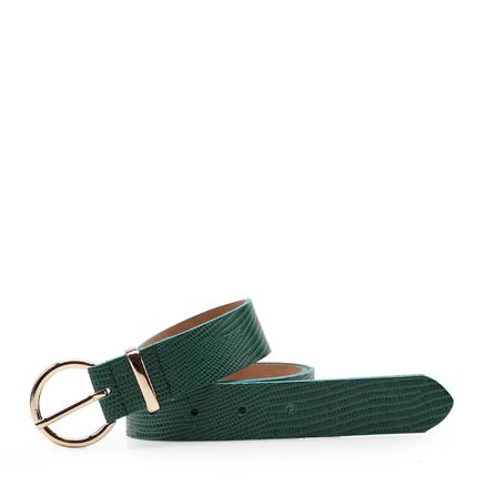 Cinto Feminino - Couro Lezard Verde