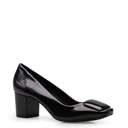 Scarpin Square Pump - Verniz Preto
