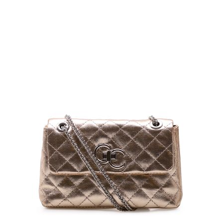 Bolsa Mini Matelassê - Couro Fly Dourado