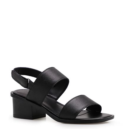 Sandália Feminina Basic Confort - Couro Floater Preto