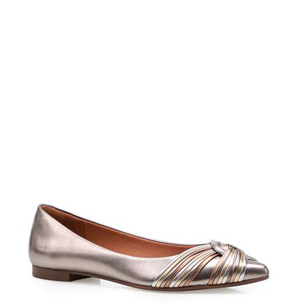 Sapatilha Knot Soft - Metálico Prata Velho