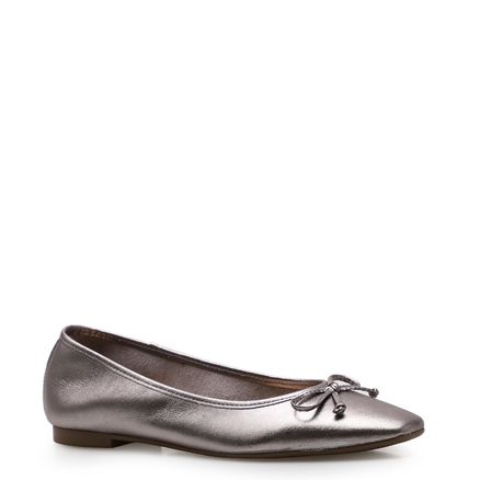 Sapatilha Basic - Couro Cristal Prata