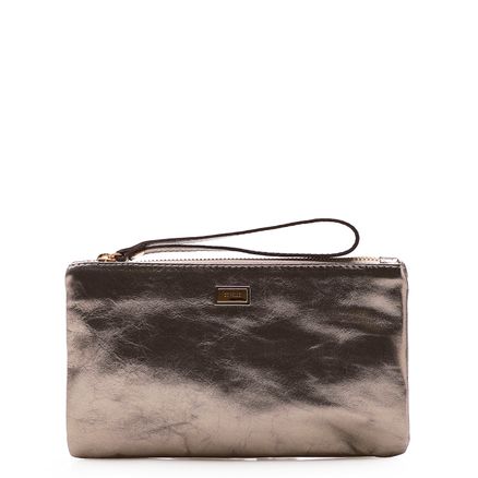 Bolsa Pequena - Metálico Prata Velho