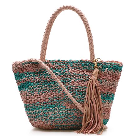 Bolsa Sacola Tricô - Multicolorido