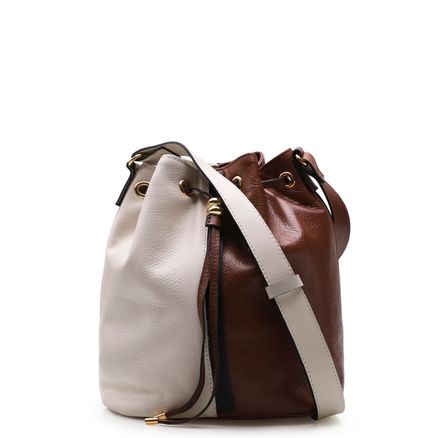 Bolsa De Ombro Bucket Vitória - Couro Village Marrom