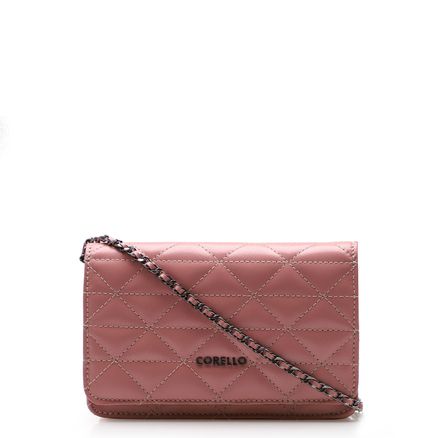 Bolsa Transversal Feminina Alexa - Couro Fly Rosa