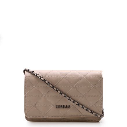 Bolsa Transversal Feminina Alexa - Couro Fly Bege