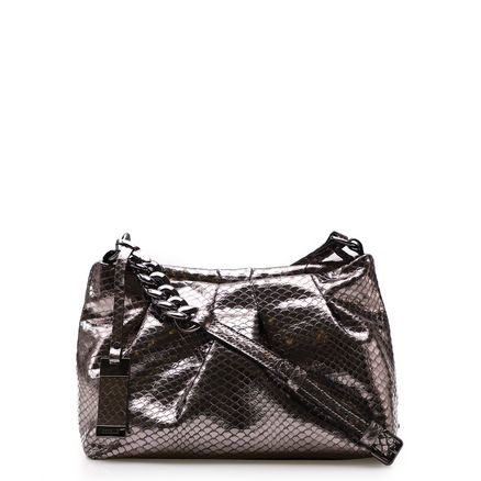Bolsa Transversal Feminina Couro - Python Onix
