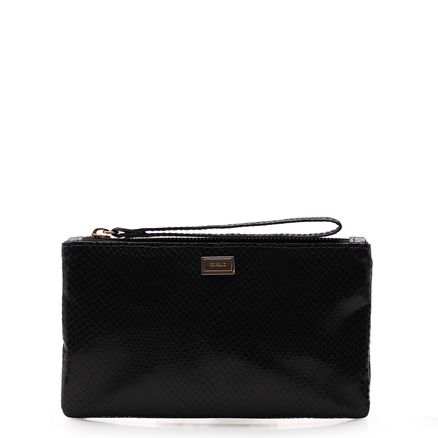 Bolsa Pequena - Couro New Python Preto