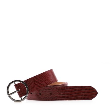 Cinto Feminino Couro - Lezard Vinho