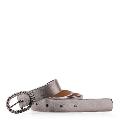 Cinto Feminino - Couro Cristal Prata