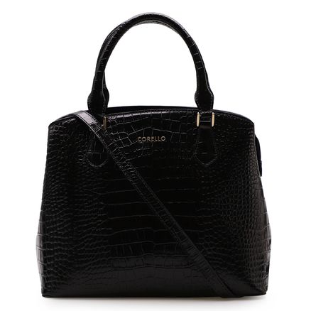 Bolsa Tote Giordana - Croco Preto