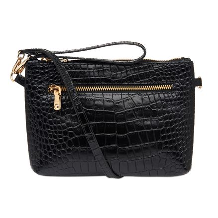 Bolsa Transversal - Croco Preto
