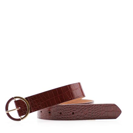 Cinto Feminino Couro - Croco Vinho
