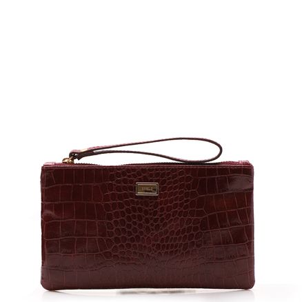 Bolsa Pequena - Croco Vinho