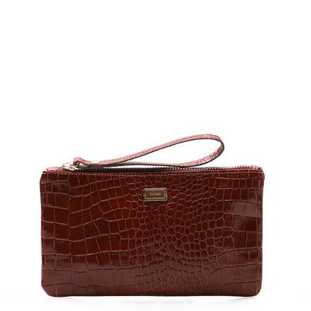 Bolsa Pequena - Croco Marrom