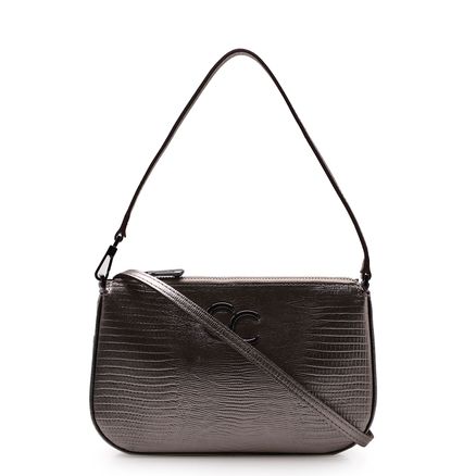 Bolsa De Ombro - Lezard Prata