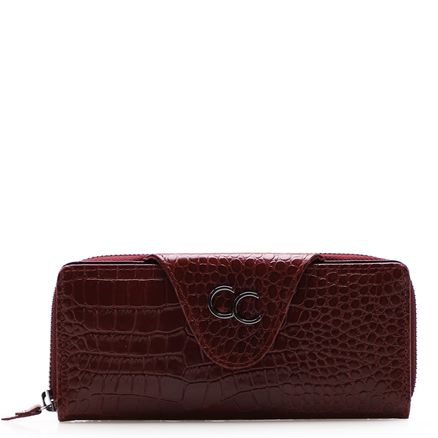 Carteira Feminina - Croco Vinho